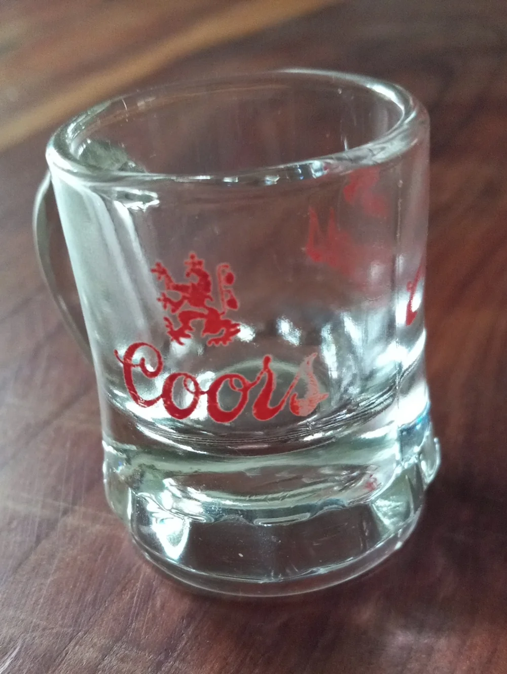 Vintage Coors Beer Mini Mug Shot Glass Federal Shield